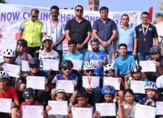 Lucknow District Cycling Championship: साइक्लिंग में हार्दिक, आराध्या, सिद्धार्थ, काव्या और कुसुम में जीते स्वर्ण पदक